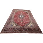 393 x 294 cm Hand Knotted Persian Kashan Red Wool Rug