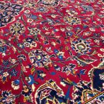 393 x 294 cm Hand Knotted Persian Kashan Red Wool Rug