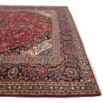 393 x 294 cm Hand Knotted Persian Kashan Red Wool Rug