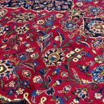 393 x 294 cm Hand Knotted Persian Kashan Red Wool Rug