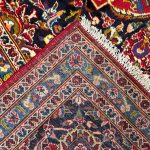 393 x 294 cm Hand Knotted Persian Kashan Red Wool Rug