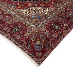 380 x 265cm Hand Knotted Floral Persian Kashan Navy Wool Rug - Image 9