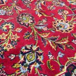 383 x 293 cm Hand-Knotted Red Persian Kashan Wool Ru