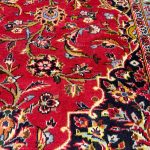 383 x 293 cm Hand-Knotted Red Persian Kashan Wool Ru