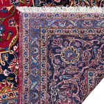 370 x 270 cm Signed Hand-Knotted Red Persian Kashan Wool Rug