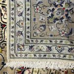 354 x 238cm Hand Knotted Persian Kashan Ivory Wool Rug - Image 9