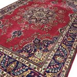 345 x 255cm Hand Knotted Vintage Persian Tabriz Wool – Red Rug - Image 2