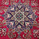 345 x 255cm Hand Knotted Vintage Persian Tabriz Wool – Red Rug - Image 4