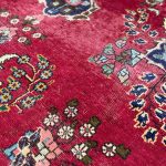 345 x 255cm Hand Knotted Vintage Persian Tabriz Wool – Red Rug - Image 5