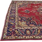 345 x 255cm Hand Knotted Vintage Persian Tabriz Wool – Red Rug - Image 10