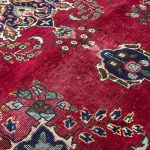 345 x 255cm Hand Knotted Vintage Persian Tabriz Wool – Red Rug - Image 8