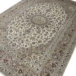 345 x 243cm Hand Knotted Persian Kashan Floral – Wool Rug - Image 3