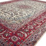 390 x 294 cm Hand-Knotted Persian Nain Wool & Silk Rug - Image 5