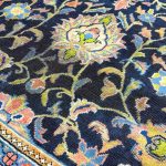 400 x 290 cm Hand-Knotted Sun-Washed Persian Sarough Navy Wool Rug