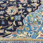 400 x 290 cm Hand-Knotted Sun-Washed Persian Sarough Navy Wool Rug