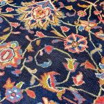400 x 290 cm Hand-Knotted Sun-Washed Persian Sarough Navy Wool Rug