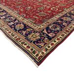 376 x 293 cm Hand-Knotted Vintage All-Over Persian Tabriz Red Wool Rug