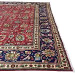 376 x 293 cm Hand-Knotted Vintage All-Over Persian Tabriz Red Wool Rug