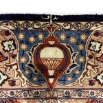 355 x 245cm Navy Blue & Red Hand-Knotted Persian Kashmar Wool Rug - Image 5