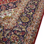 400 × 298 cm Vintage Hand-Knotted Persian Kashan Rug – Red Wool