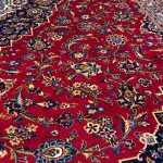 390 x 290cm Hand Knotted Persian Floral Kashan Red Wool Rug - Image 4
