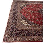 390 x 290cm Hand Knotted Persian Floral Kashan Red Wool Rug - Image 7