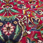 383 × 285cm Vintage Red Hand-Knotted Persian Sheikh Safi Tabriz Rug - Image 7