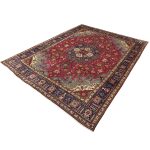 370 x 295 cm Hand-Knotted Geometric Persian Tabriz Wool Rug - Image 2