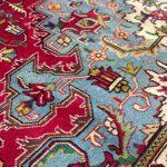 370 x 295 cm Hand-Knotted Geometric Persian Tabriz Wool Rug - Image 6