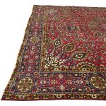 383 × 285cm Vintage Red Hand-Knotted Persian Sheikh Safi Tabriz Rug - Image 8