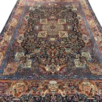 350 x 256cm Navy Persian Kashmar Perspolis Wool Hand Knotted Rug