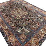 350 x 256cm Navy Persian Kashmar Perspolis Wool Hand Knotted Rug