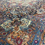 350 x 256cm Navy Persian Kashmar Perspolis Wool Hand Knotted Rug