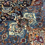 350 x 256cm Navy Persian Kashmar Perspolis Wool Hand Knotted Rug