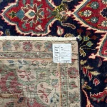 310 x 215 cm Navy & Red Vintage Persian Tabriz Wool Hand Knotted Floral Medallion Rug - Image 10