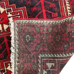 1970s Vintage Persian Baluch Wool Hand Knotted Runner Rug