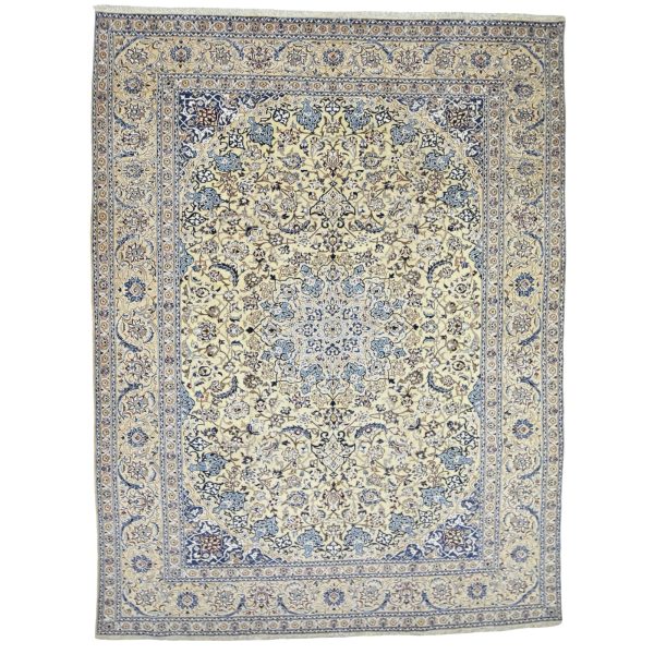397 x 295 cm Hand-Knotted Exquisite Persian Nain 6La Wool & Silk Rug
