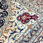 390 x 285cm Hand Knotted Persian Navy Nain 9La Wool Rug