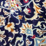 390 x 285cm Hand Knotted Persian Navy Nain 9La Wool Rug