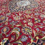 350 x 250cm Vintage Kashan Persian Hand-Knotted Wool Red Rug - Image 7