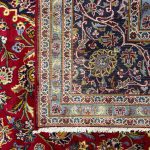 350 x 250cm Vintage Kashan Persian Hand-Knotted Wool Red Rug - Image 9
