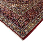 334 x 250cm Persian Hand-Knotted Red & Navy BlueKashan Wool Rug - Image 8
