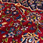 334 x 250cm Persian Hand-Knotted Red & Navy BlueKashan Wool Rug - Image 6