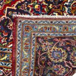 334 x 250cm Persian Hand-Knotted Red & Navy BlueKashan Wool Rug - Image 9