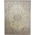 390 x 285cm Large Size Hand-Knotted Persian Kashan Golden Beige Wool Rug