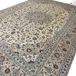 390 x 285cm Large Size Hand-Knotted Persian Kashan Golden Beige Wool Rug - Image 5