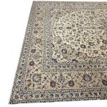 390 x 285cm Large Size Hand-Knotted Persian Kashan Golden Beige Wool Rug - Image 6
