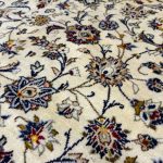 390 x 285cm Large Size Hand-Knotted Persian Kashan Golden Beige Wool Rug - Image 7