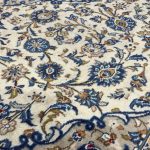 350 x 250cm Hand-Knotted Persian Kashan Beige & Grey Wool Area Rug - Image 8