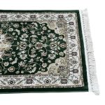 500 x 80 cm Green Floral Medallion Runner Rug - Image 7